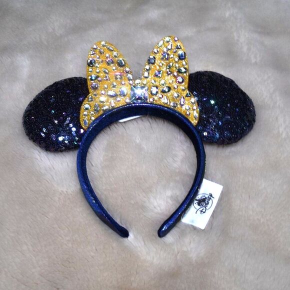 Disney Minnie Mouse Jeweled Mouse Ears 50th Anniversary Edition Head Band - Picture 2 of 8